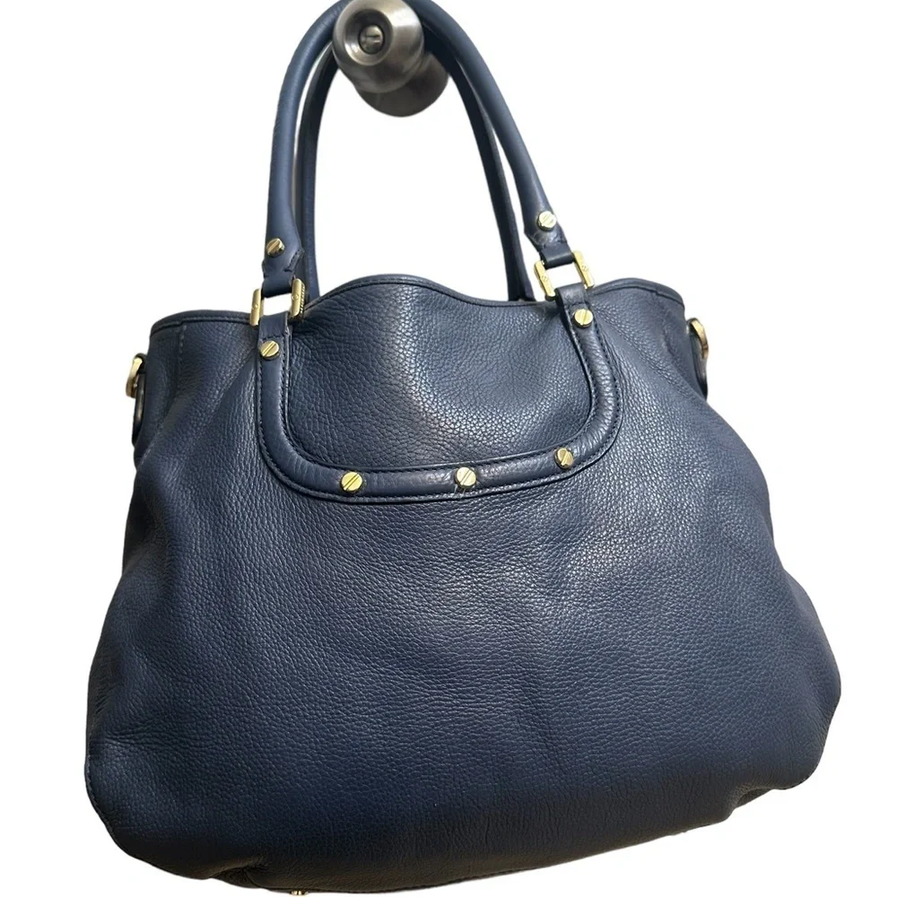 Tory Burch  Blue Leather Amanda Handbag/Shoulder Bag.$495